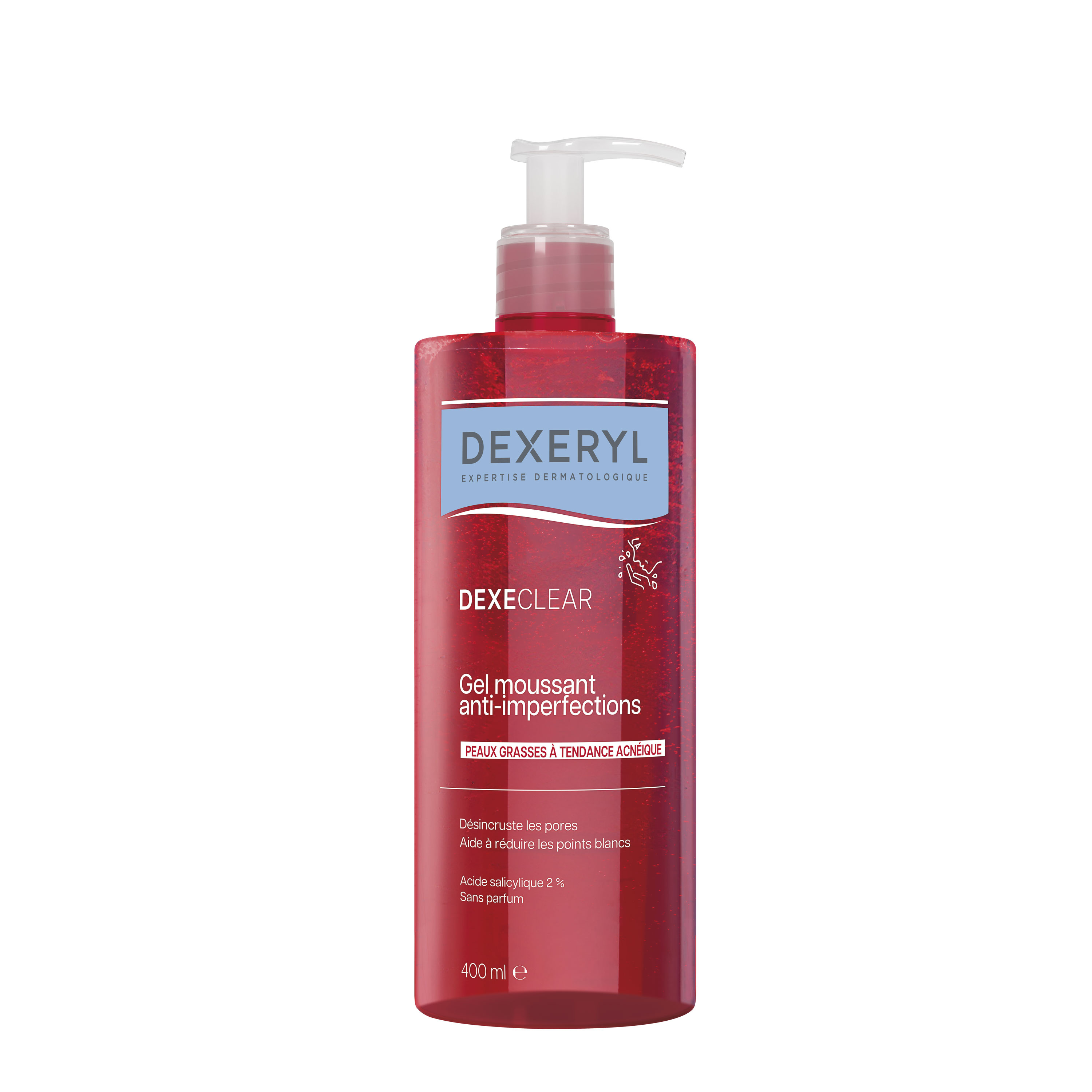 Dexeclear Gel moussant anti-imperfections pour peaux grasse à tendance acnéique 400ml — Dexeryl