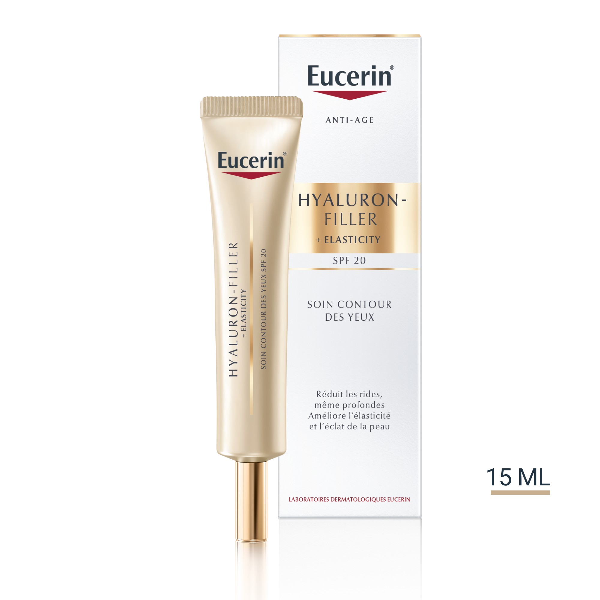 Hyaluron-Filler + Elasticity Thiamidol soin contour des yeux SPF 20 Anti-Âge 50ml — Eucerin