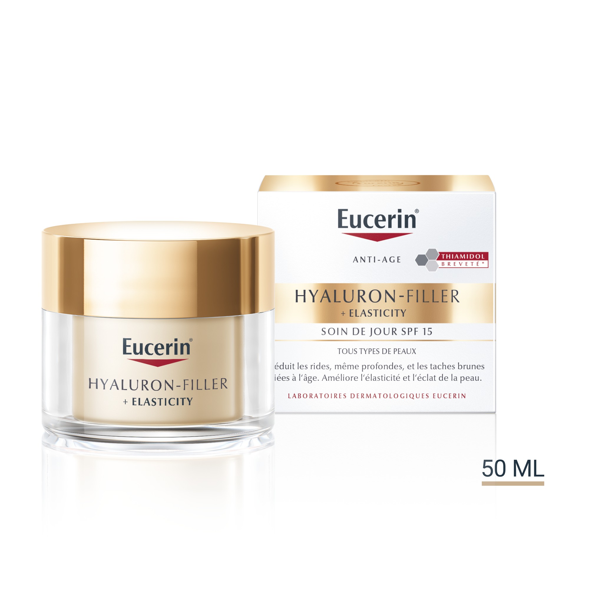Hyaluron-Filler + Elasticity Thiamidol soin de jour SPF 15 Anti-Âge 50ml — Eucerin