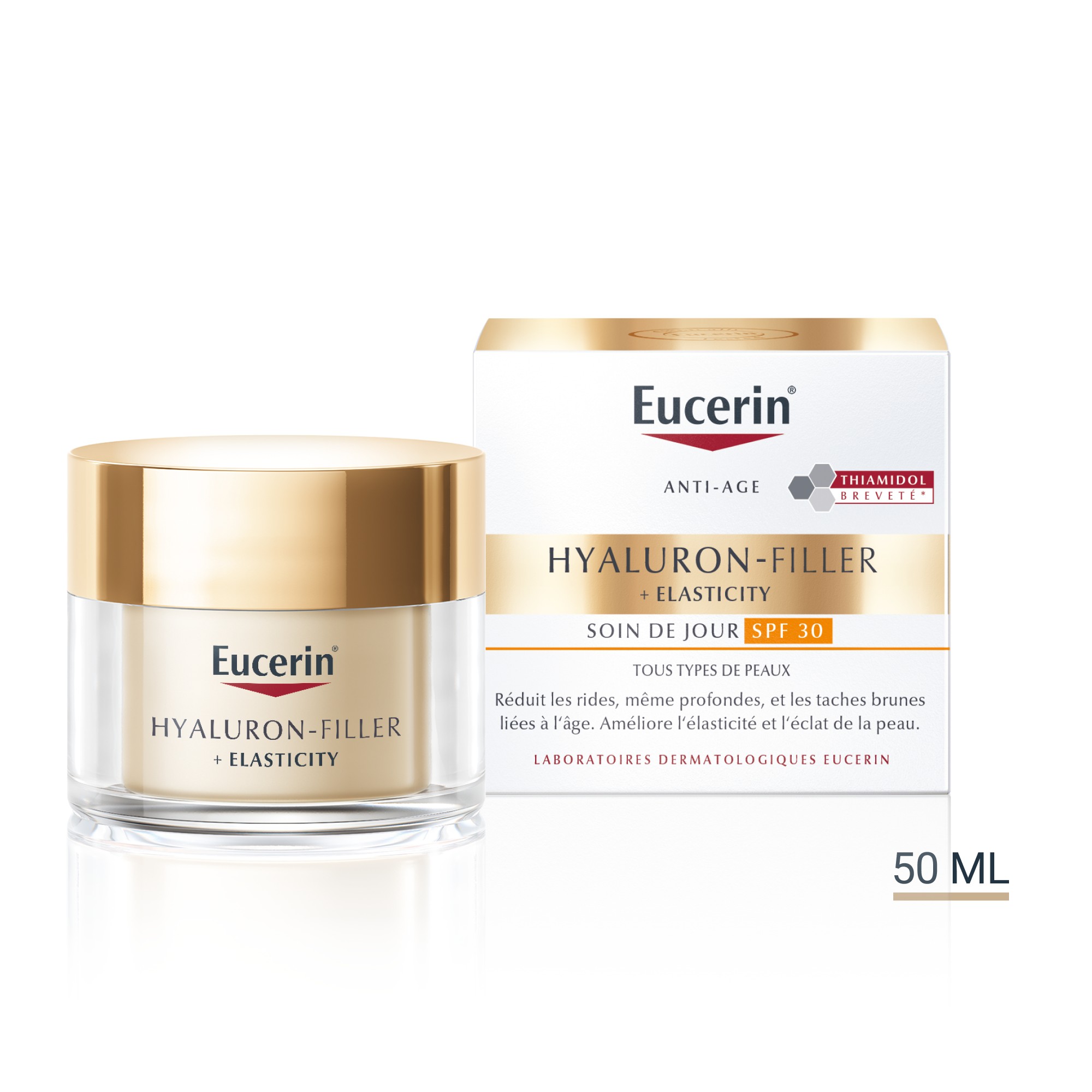 Hyaluron-Filler + Elasticity Thiamidol soin de jour SPF 30 Anti-Âge 50ml — Eucerin