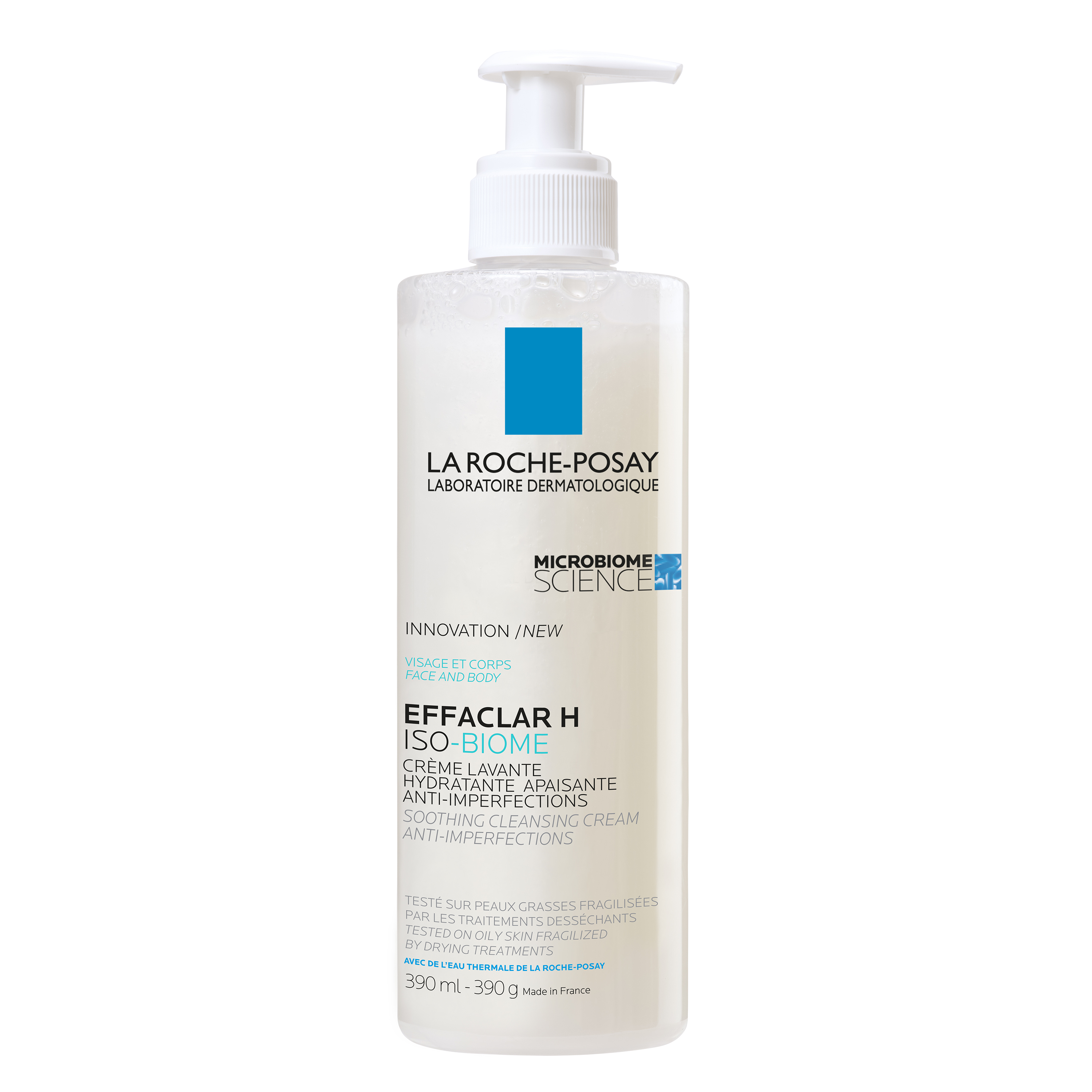 Effaclar H Iso-biome Crème hydratante lavante apaisante anti-imperfections — La Roche-Posay