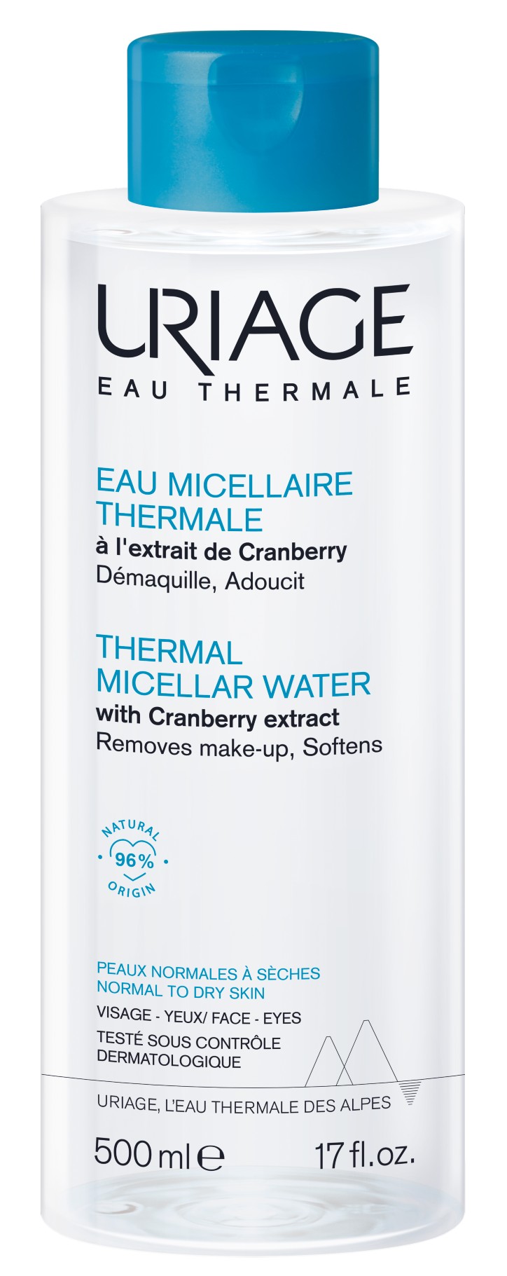 Eau Micellaire Thermale Peaux normales à sèches 500ml — Uriage